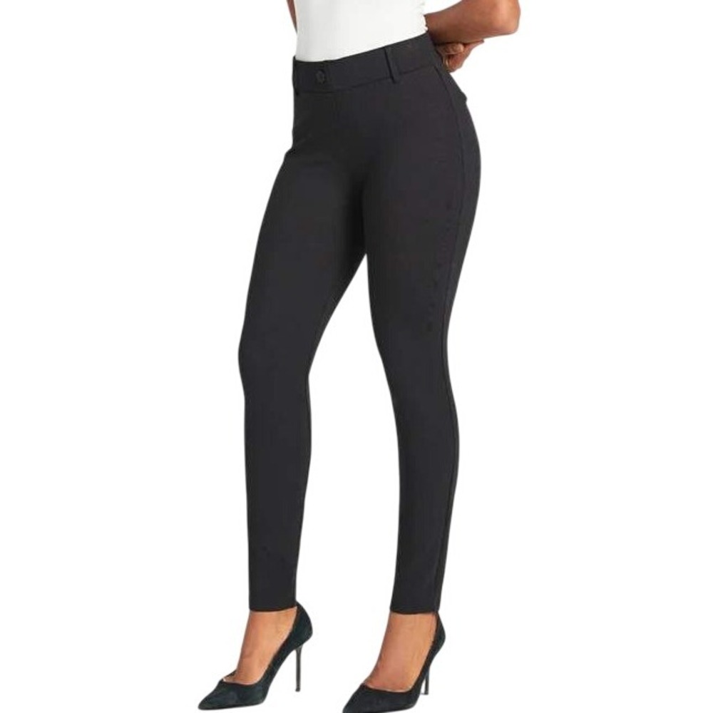 Betabrand Stretch‎ Pants Size Medium Petite Black Classic Dress Pant Yoga